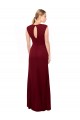 Cap Sleeves Chiffon Prom Dress with Pleated V-Neck Bodice Clearance