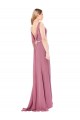Long Slim Chiffon Prom Dress with Beaded Waist Clearance