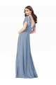 Chiffon Prom Dress with Flutter Sleeves and Front Slit Clearance