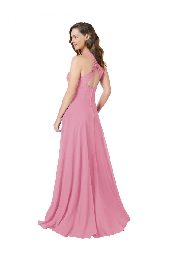 Chiffon Prom Dress with Keyhole Front Clearance