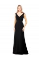 V-Neckline Chiffon Prom Dress with Draped Bodice Clearance