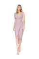 Cocktail Length High Low Mermaid Chiffon Wrapped Prom Dress Clearance