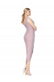 Cocktail Length High Low Mermaid Chiffon Wrapped Prom Dress Clearance