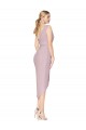 High Low One Shoulder Ruffles V-Neck Chiffon Wrap Prom Dress Clearance