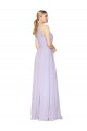 High Neck Halter Shirred Chiffon Prom Dress Clearance