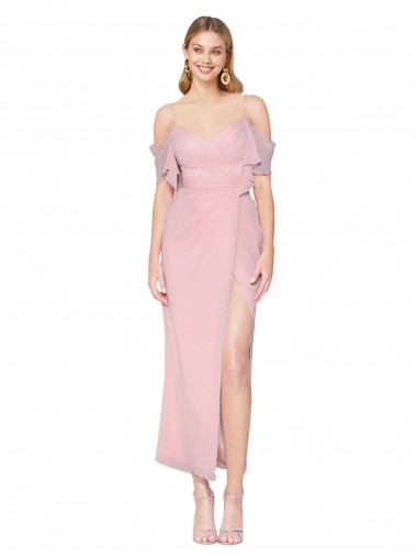 Mermaid Cold Shoulder Short Knee Length Chiffon Prom Dress Clearance