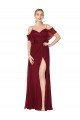 Cold Shoulder Long Mermaid Chiffon Prom Dress with Straps Clearance