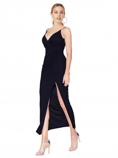 Chiffon High Neck Spaghetti Straps Short Cocktail Dress / Prom Dress Clearance
