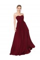 Draped Strapless Long A-Line Chiffon Prom Dress Clearance