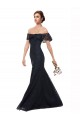 Off the Shoulder Long Lace Prom Dress with Flutter Sleeves Clearance