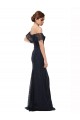 Off the Shoulder Long Lace Prom Dress with Flutter Sleeves Clearance