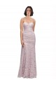 Floor Length Long Mermaid Lace Prom Dress with Low Back Clearance