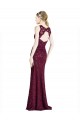 Long Lace Prom Dress with Peekaboo Bodice and Keyhole Back Clearance