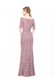 Short Sleeves Crop Top Mermaid Lace Prom Dress Clearance