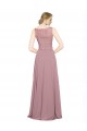 Long A-Line Chiffon Prom Dress with Sleeveless Lace Crop Top Clearance