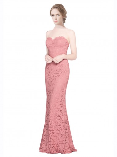 Fitted Sweetheart Mermaid Lace Prom Dress Clearance