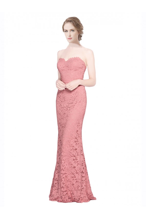 Fitted Sweetheart Mermaid Lace Prom Dress Clearance