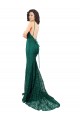 Black Tie Sleek Fishtail Shaped Long Lace Prom Dress Clearance