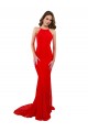 High Neck Long Lace Prom Dress with Open Back Straps Clearance