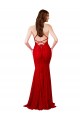 Low Back V-Neckline Floor Length Lace Prom Dress Clearance