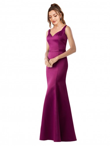 Fitted Sexy Open Back Satin Prom Dress with Floral Details Clearance