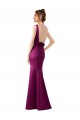 Fitted Sexy Open Back Satin Prom Dress with Floral Details Clearance