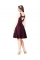 Classic Knee Length Satin Cocktail Prom Dress / Homecoming Dress with V Back and Bow Detail Clearance