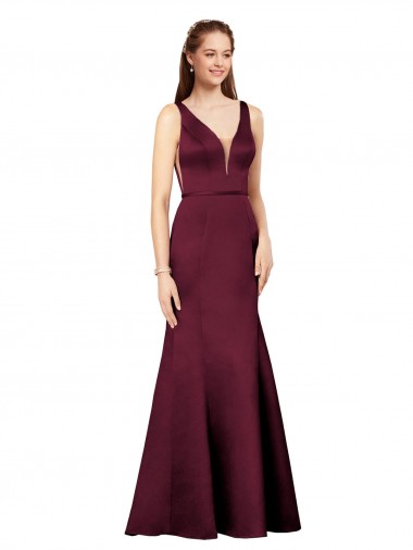 Sexy Satin Prom Dress with Side Cutouts Clearance
