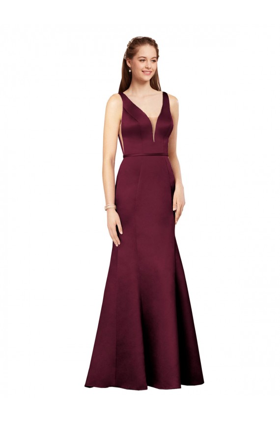 Sexy Satin Prom Dress with Side Cutouts Clearance