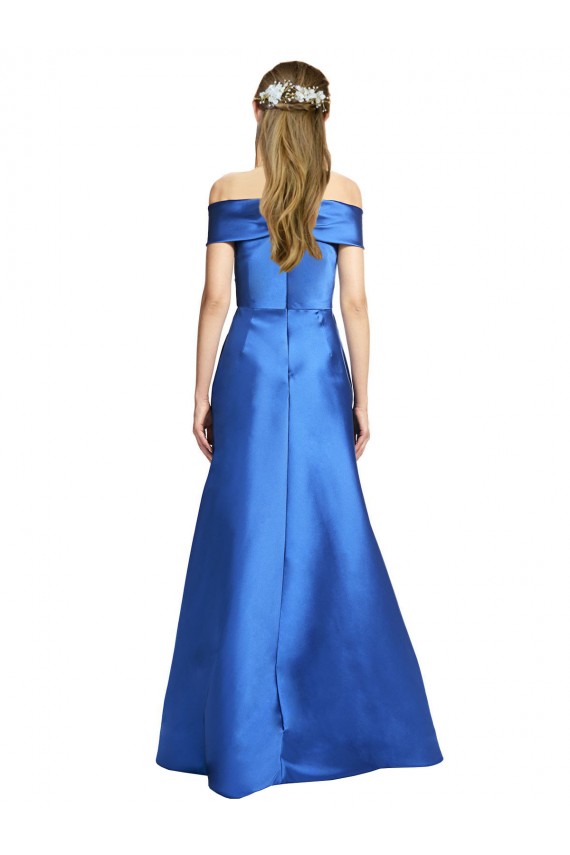 Sleeveless Off the Shoulder Ball Gown Satin Prom Dress Clearance