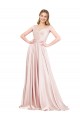 A-Line Off the Shoulder Sweetheart Satin Prom Dress Clearance