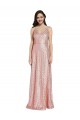 High Neck Low Back Sparkling Sequin Prom Dress Clearance