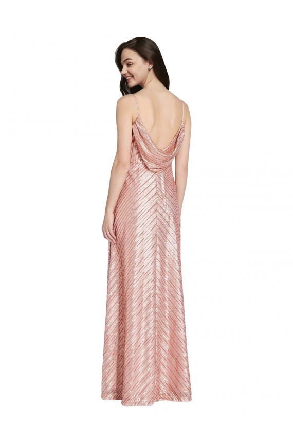 High Neck Low Back Sparkling Sequin Prom Dress Clearance