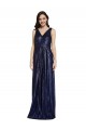Long V-Neck Sparking Sequin Prom Dress with Low V-Back Clearance