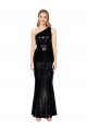 Draped One Shoulder Long Full Length Sequin Prom Dress Clearance