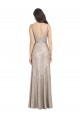 V-Neck Fully Sequin Prom Dress with V-Back and Front Slit Clearance