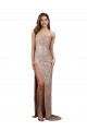 High Slit Scoop Neck Long Sequin Prom Dress Clearance