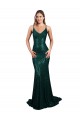 Fishtail Shaped V-Neck Open Back Long Sequin Prom Dress Clearance