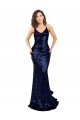Mermaid V-Neck Low Back Long Sequin Prom Dress Clearance