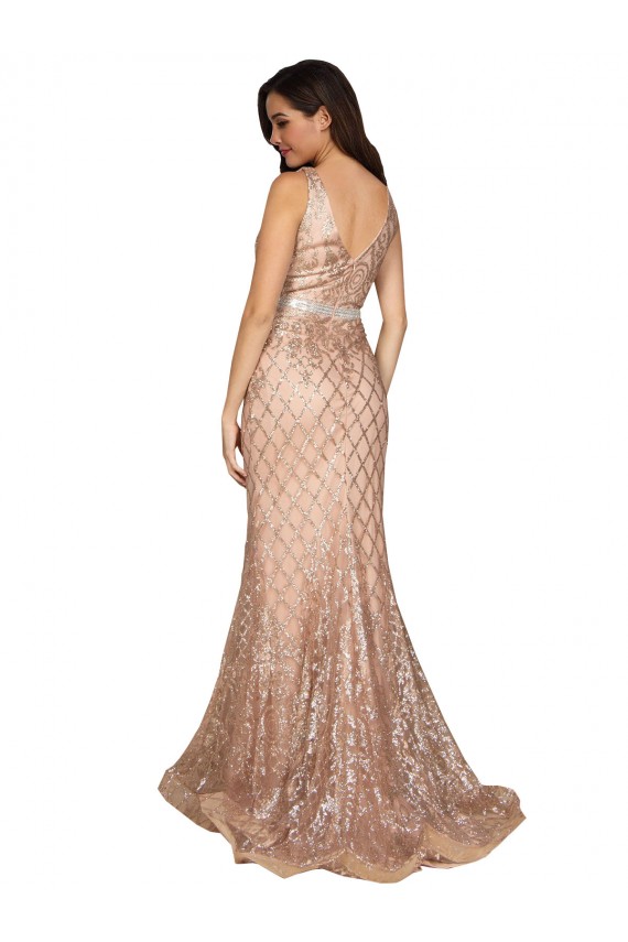 Sleek Long Mermaid Sparkling Sequin Prom Dress Clearance