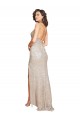 Ruched Back Mermaid Sparkling Sequin Prom Dress with Beaded Spaghetti Straps Clearance