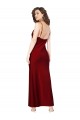 Cowl Neck Low Back Silky Satin Prom Dress with Thin Back Straps Clearance