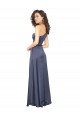 Draped Silky Satin Prom Dress with Tied Waist Clearance