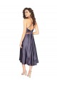 Midi Length Silky Satin Cocktail Prom Dress / Homecoming Dress with Open Tied Back Clearance