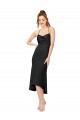 High Low Silky Satin Cowl Neck Midi Length Cocktail Prom Dress / Homecoming Dress Clearance