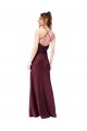 Cowl Back V-Neck Silky Satin Prom Dress Clearance