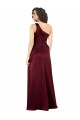 One Shoulder Silky Satin Prom Dress with Subtle Pleats Clearance