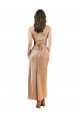 Cowl Neck Silky Satin Midi Length Cocktail Prom Dress / Homecoming Dress Low Back Clearance