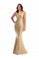 Shirred Shoulder Silky Satin Mermaid Prom Dress Clearance