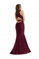 Plunge Neckline Cutout Low Back Silky Satin Mermaid Prom Dress Clearance